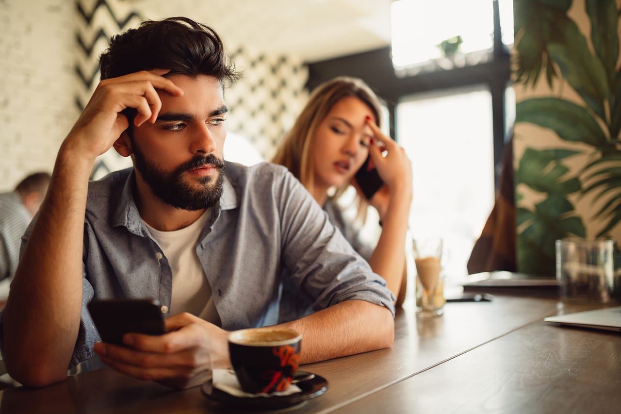 Streit in einem Café