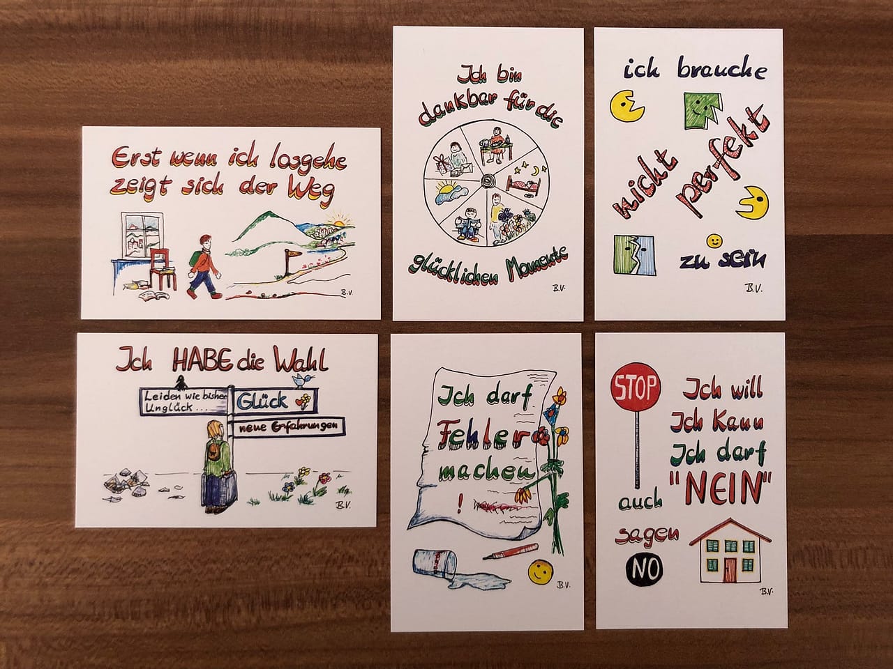 eine auswahl der lebenskarten